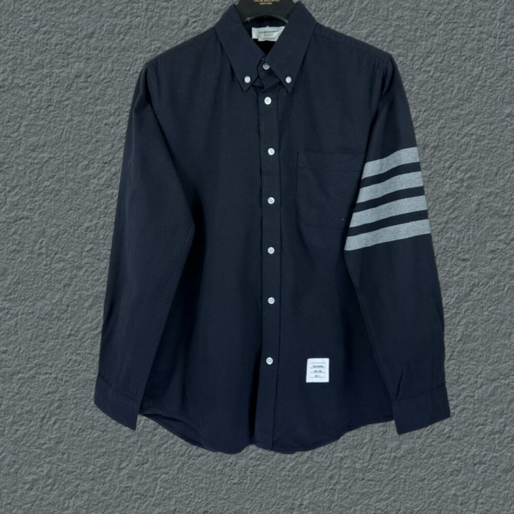 Men's Black Long Sleeve Shirt Thom Browne